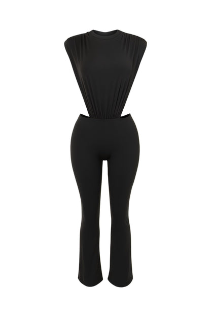 Cutout Straight-Leg Jumpsuit