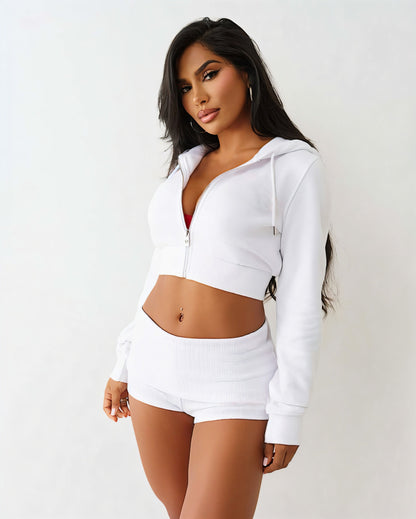 NEW Cropped Hoodie & Mini Short Set
