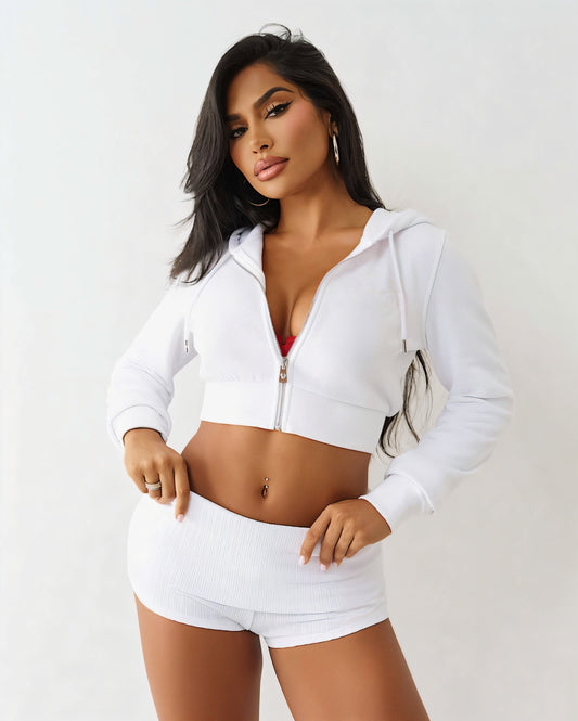 NEW Cropped Hoodie & Mini Short Set
